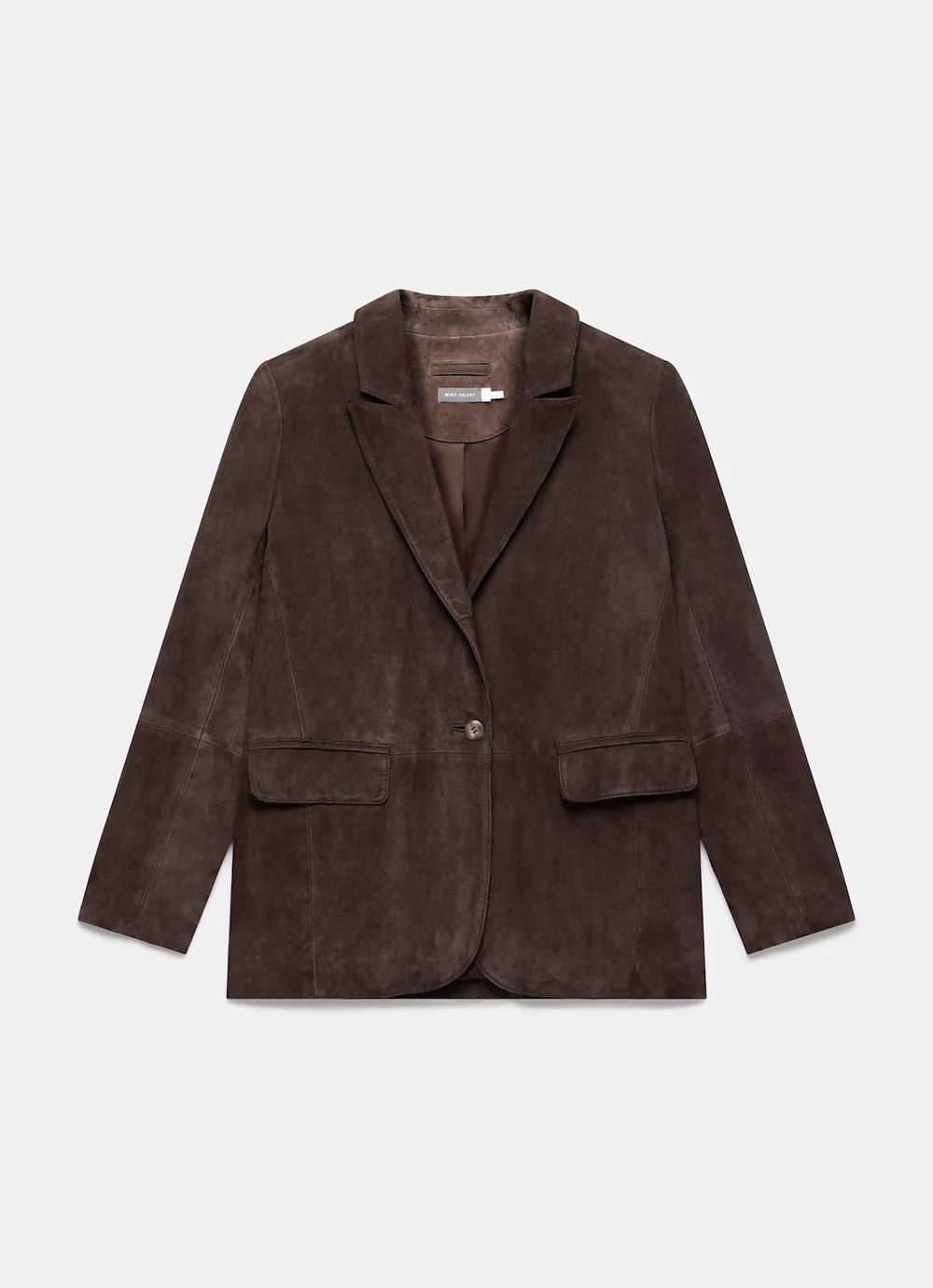 Brown Suede Blazer | Mint Velvet