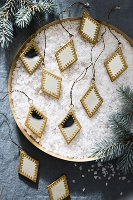 Diamond Mirror Ornaments, Set of 10 | Anthropologie (US)