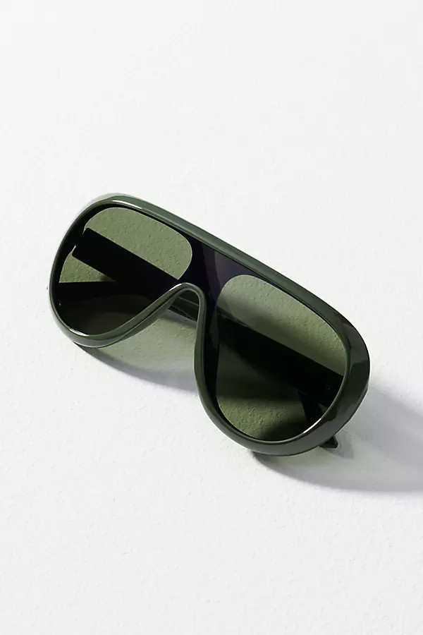 Eyeking Flat Top Translucent Aviator Sunglasses | Anthropologie (US)
