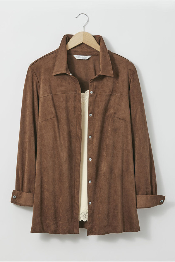 Faux Suede Big Shirt | Coldwater Creek