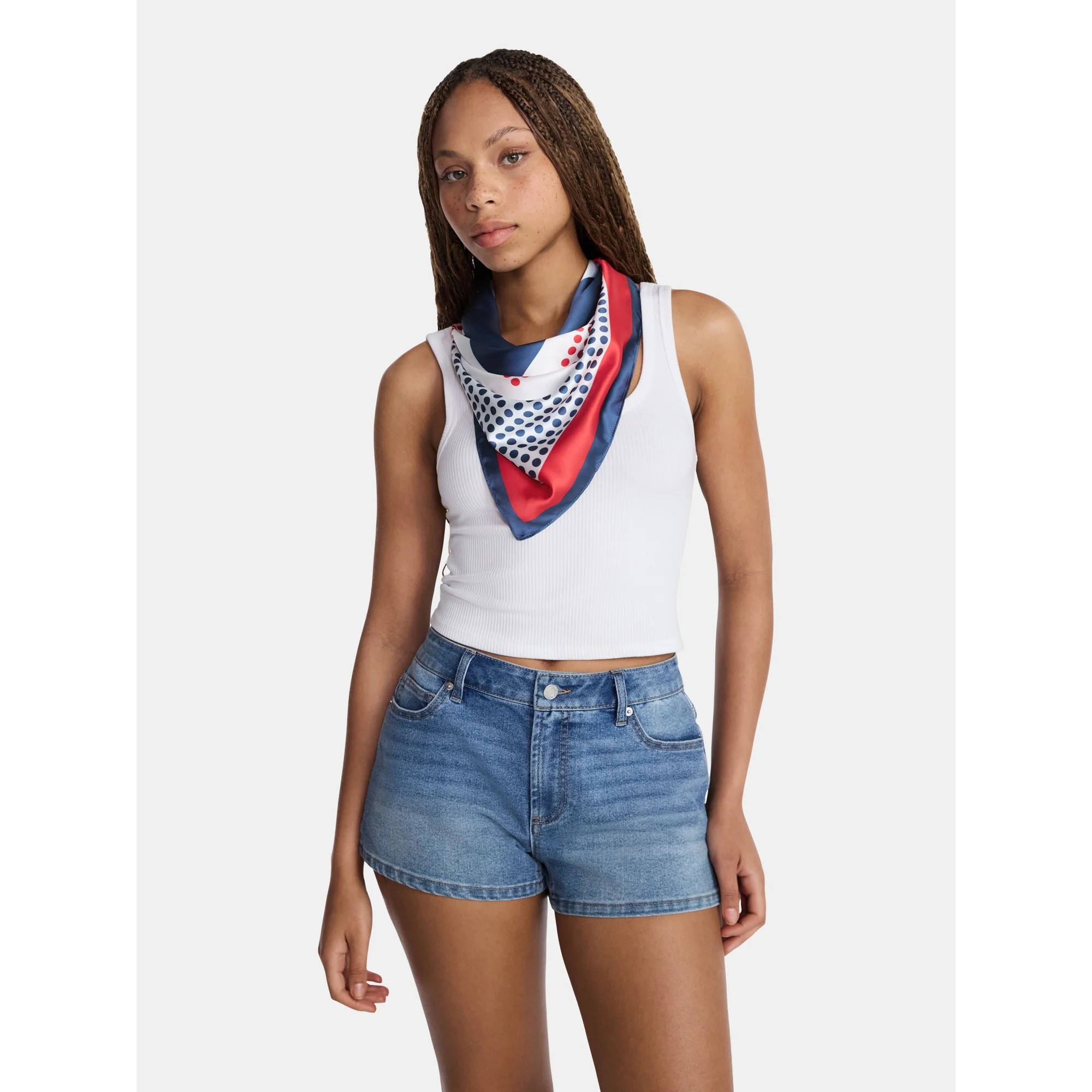 No Boundaries Women's Americana Print Square Scarf | Walmart (US)