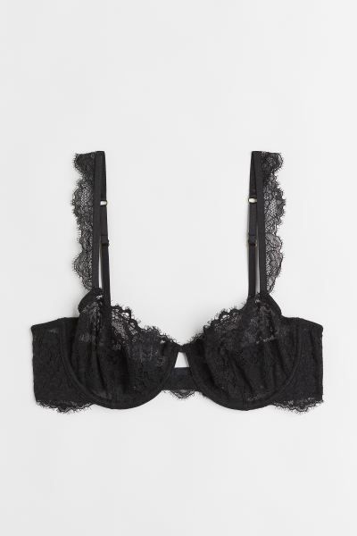 Non-padded lace balconette bra | H&M (UK, MY, IN, SG, PH, TW, HK)