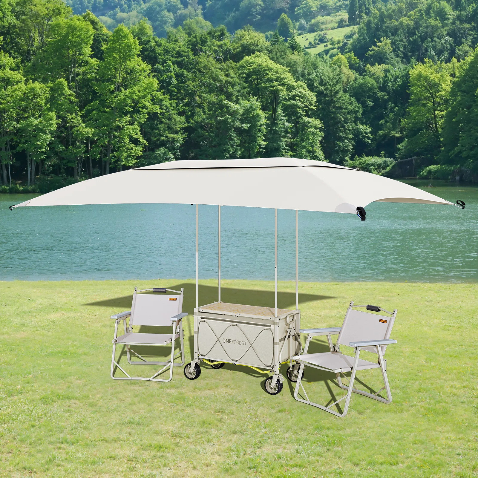 Latitude Run® Outdoor Aluminum Collapsible Foldable Utility  Cart With Waterproof Canopy | Wayfa... | Wayfair North America