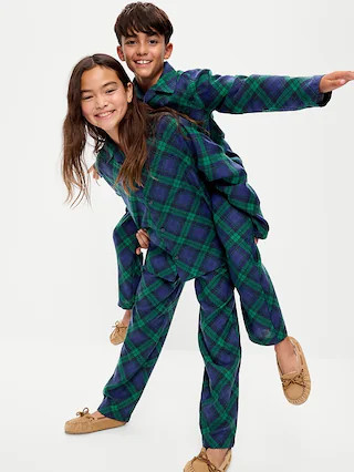 Gender-Neutral Printed Flannel Pajama Pants Set for Kids | Old Navy (US)