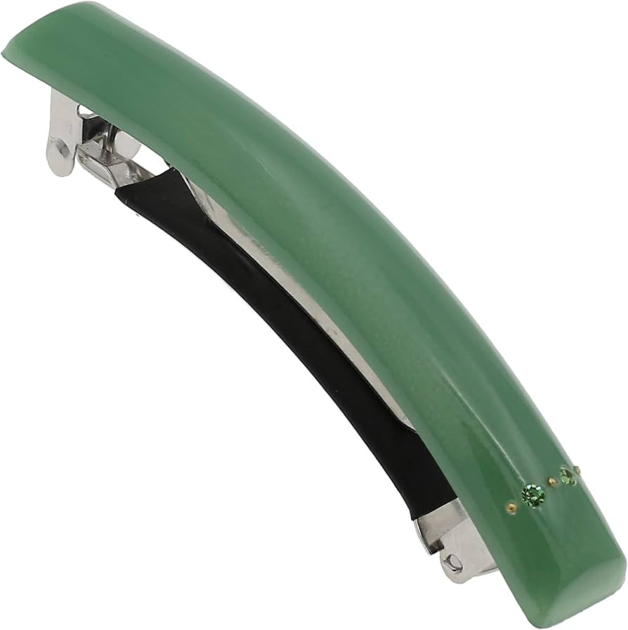 Camila Paris CP3448 French Hair Barrette Clip for Girls Green, Rubberized Metal Clasp Strong Hold... | Amazon (US)