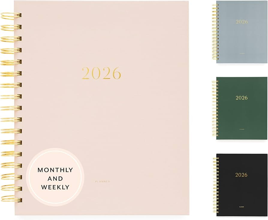 Sugar Paper 2026 Signature Spiral Planner, Weekly and Monthly, January to December, 7.5" x 9.25",... | Amazon (US)