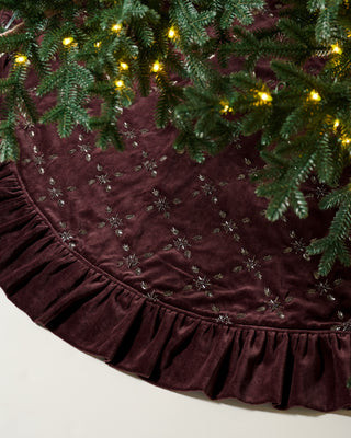 Noella Hand-Beaded Velvet Tree Skirt | Magnolia