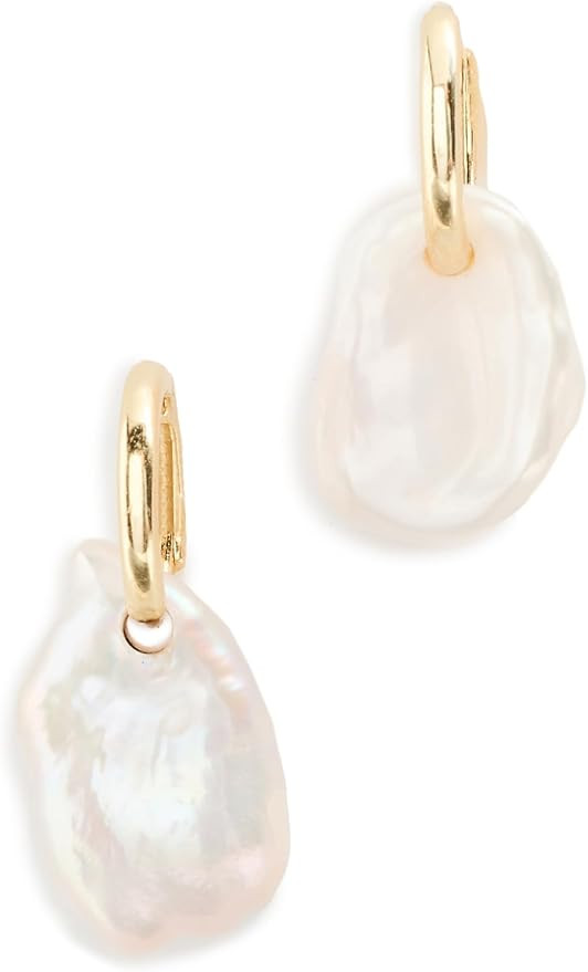 SHASHI Women's Giselle Huggies, Pearl/Gold, One Size | Amazon (US)