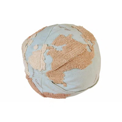 Back To School Pouf World Map Ottoman | Wayfair North America
