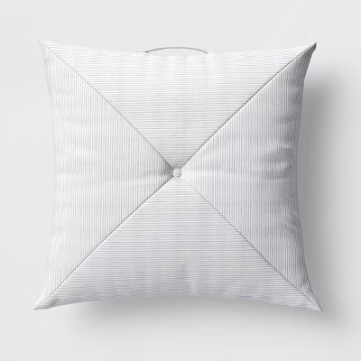 Reversible Floor Cushion DuraSeason Fabric™ Tan/Veranda Stripe - Threshold™ | Target