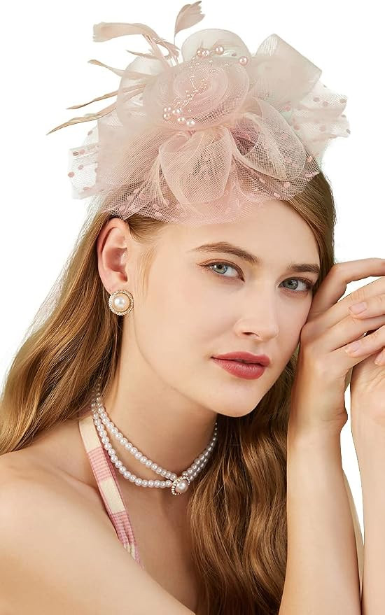 Cizoe Fascinators Hat for Women Tea Party Headband Kentucky Derby Wedding Flower Cocktail Mesh Fe... | Amazon (US)