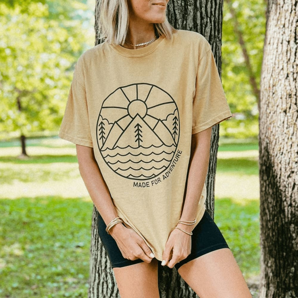 Made to Adventure Tee - Mustard | Mountain Moverz