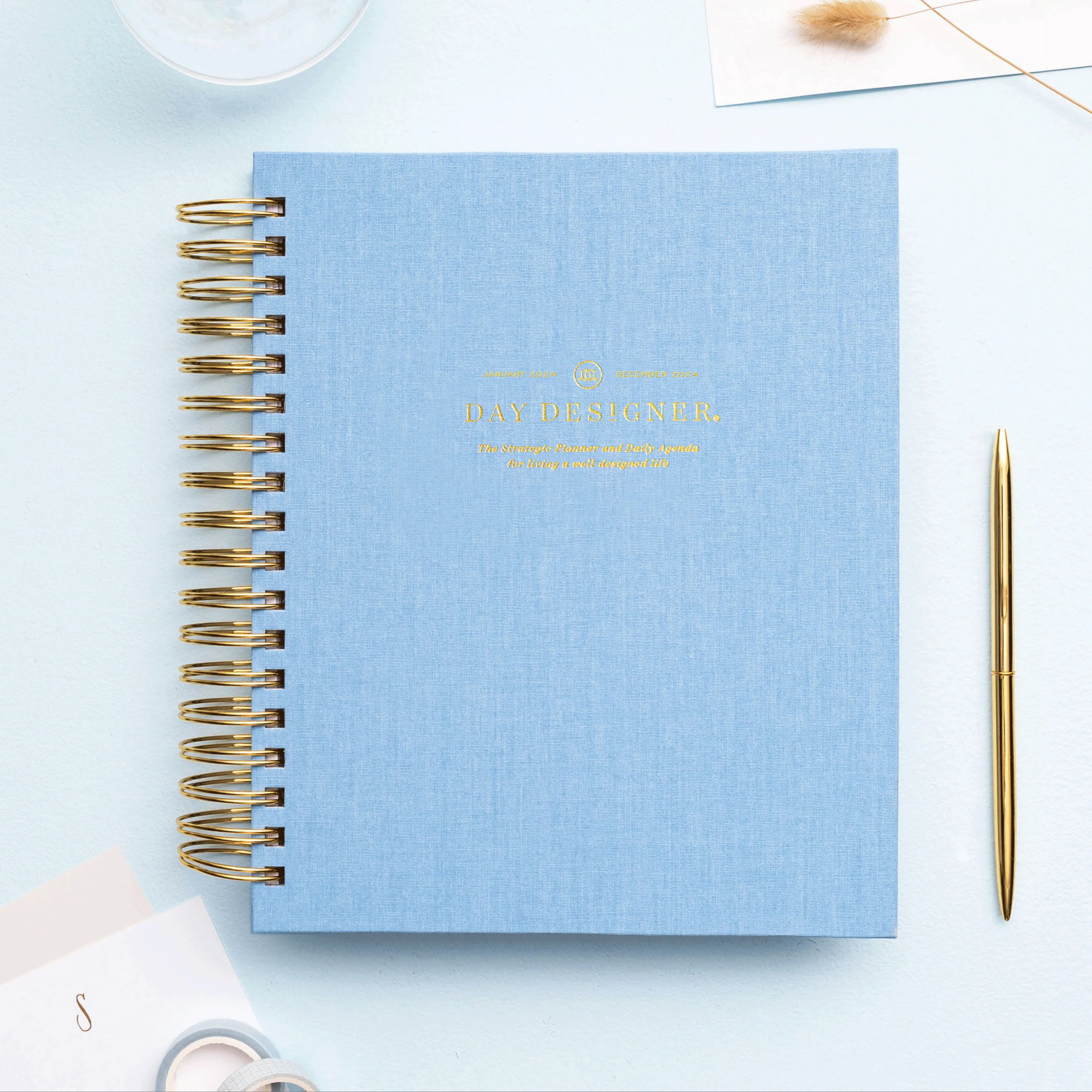 2024 Daily Planner: Chambray Bookcloth | Day Designer