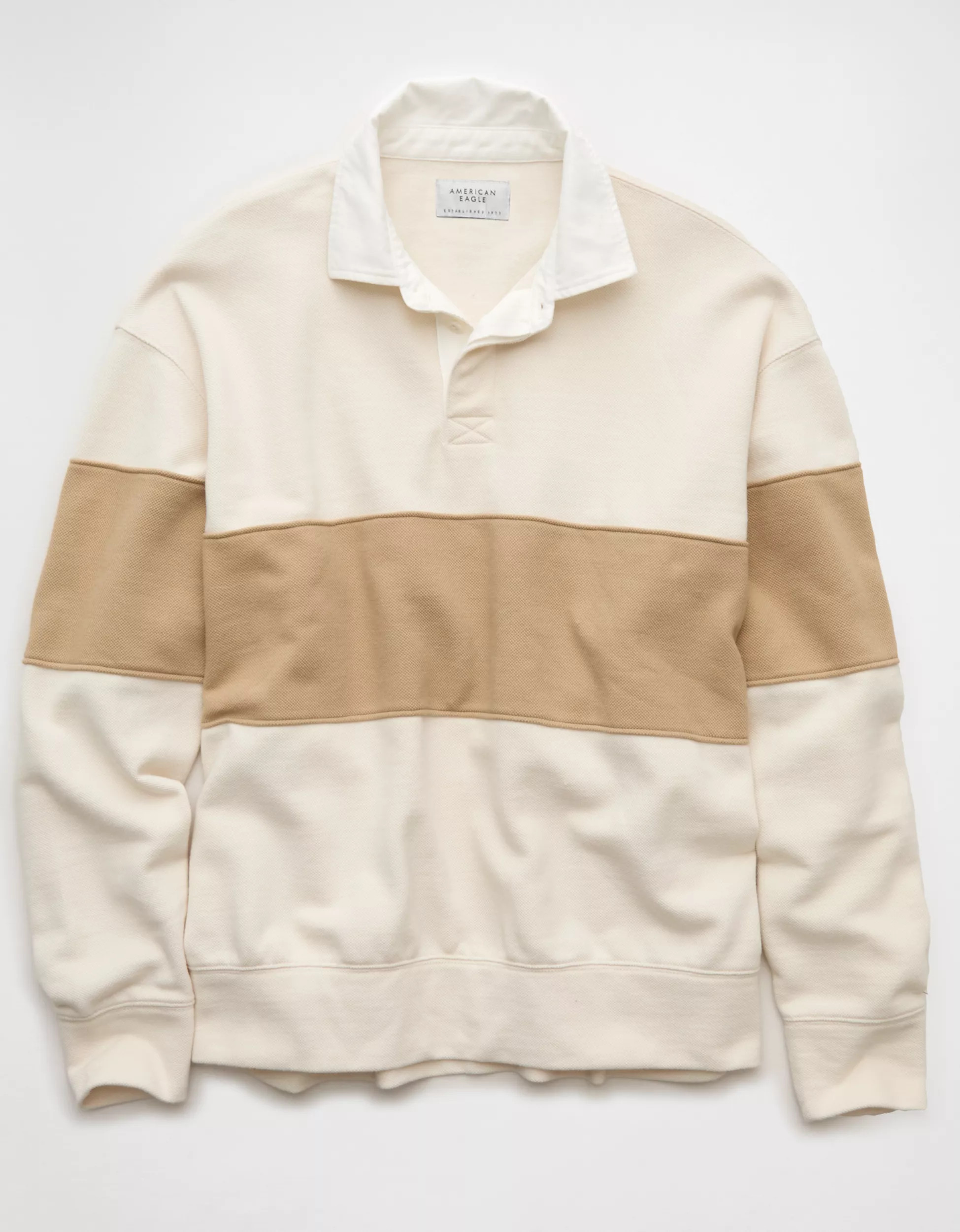 AE Heavyweight Pique Fleece Rugby Shirt | American Eagle Outfitters (US & CA)