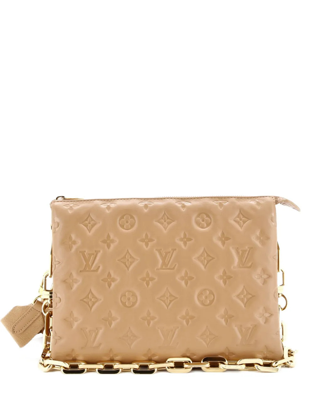 Louis Vuitton Pre-Owned Coussin Bag Monogram Embossed Lambskin PM crossbody bag - Neutrals | Farfetch Global