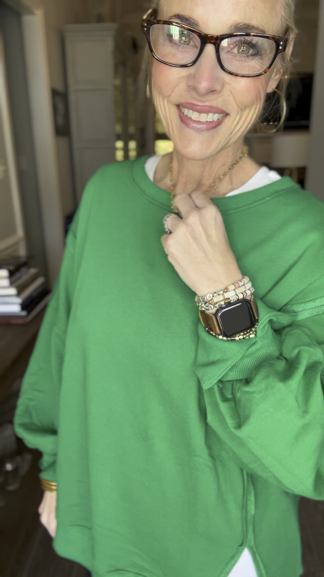 Another Sunday of running errands, trying on clothes, and making lots of returns calls for comfort and this is one of my favorite go-tos for days like today. All from Amazon, as usual. 

I’m wearing the Kelly green version of my tried and true Amazon FP Camden Sweatshirt Look for Less with an oversized Amazon essentials white tee, CRZ Yoga matte black faux leather leggings, Nike Court Legacy sneakers and all my regular everyday jewelry.  

I love how versatile each of these pieces is. The sweatshirt can be worn with leggings like this, denim pants, shorts, or skirts. The leggings can be dressed up with a cami and a blazer (really cute with an oversized black tuxedo jacket with satin lapels and heels, a sparkly sweater and statement stilettos, and fun jewelry to a holiday party or date night. Throw them on with an oversized sweater and Chelsea boots and a pea coat and you are ready to go pick out your next Christmas tree. The possibilities are endless. 

Which is your favorite way to wear it? 

As a reminder, I’m 53, 5’8, and 140 lbs. I’ve sized up to a large in the sweatshirt for an oversized fit and extra length and am in my true size medium in the leggings. 


#LTKmidsize #LTKover40 #LTKstyletip