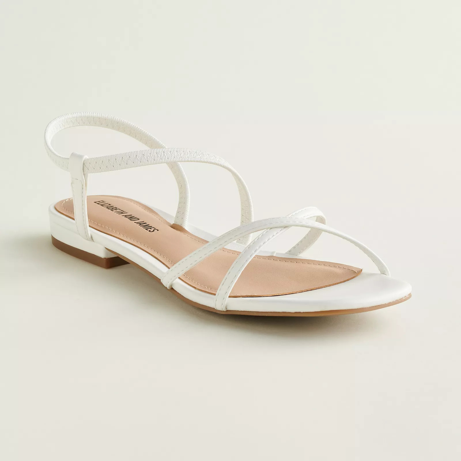 Elizabeth & James Coneflower Women's Strappy Sandals, Size: 9, White | Kohl's