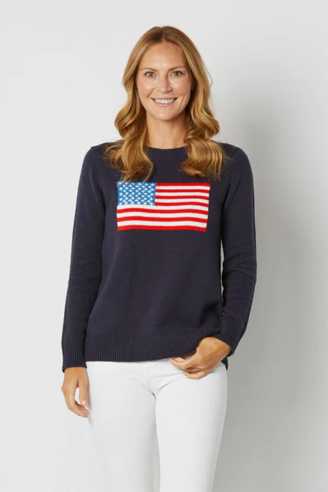Navy Flag Intarsia Sweater | Sail to Sable