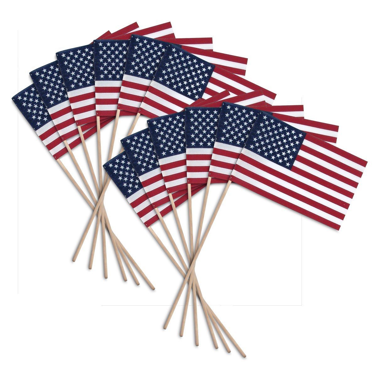 Super Tough Small American Stick Flags 8’’x12’’ | Cotton Outdoor Flag on 24’’ Wooden ... | Amazon (US)