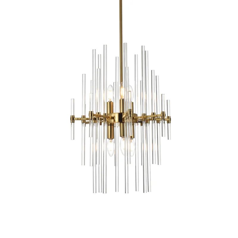 Francene 6 - Light Unique / Statement Pendant with Crystal Accents | Wayfair North America