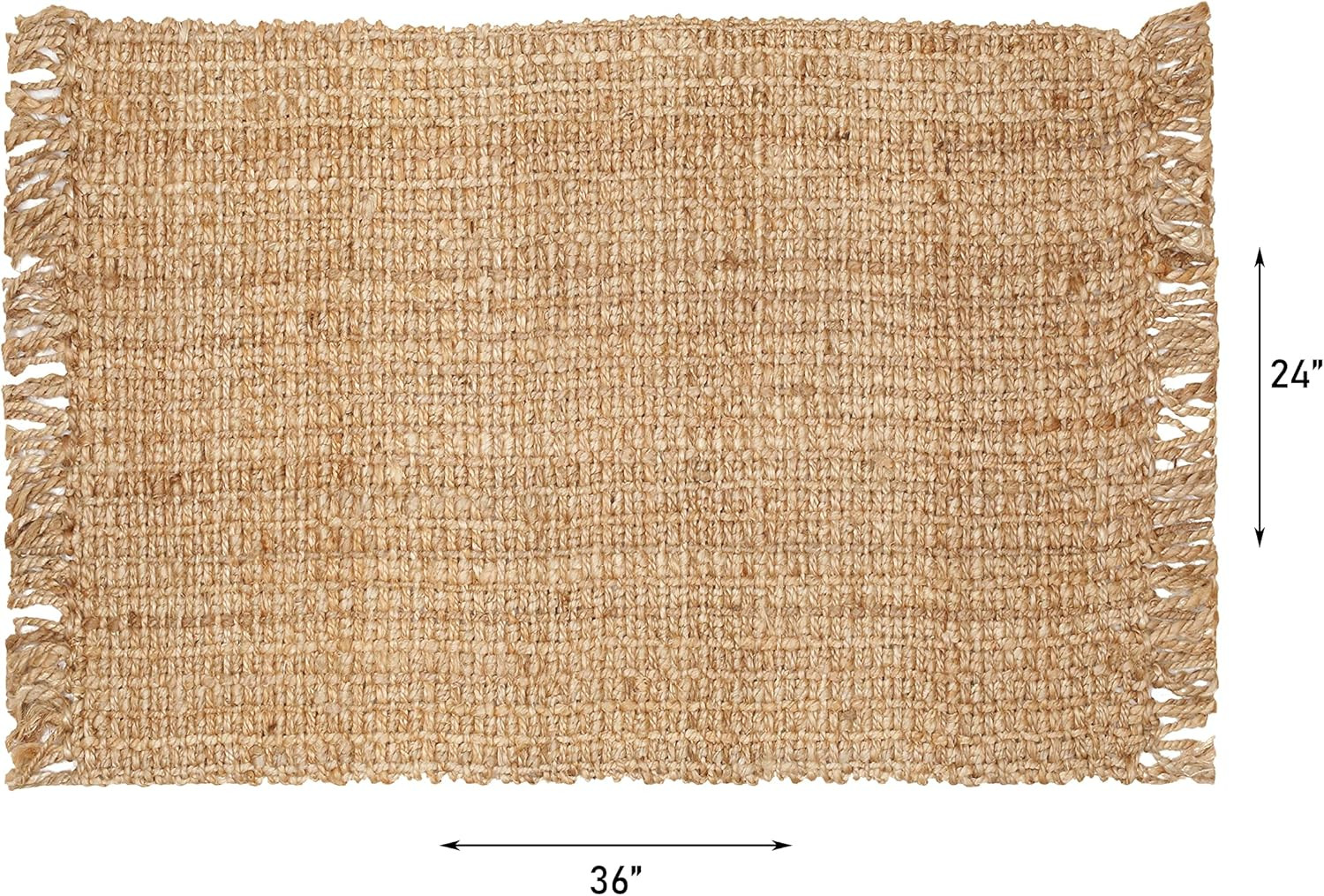 Hausattire Hand Woven Jute Rug 2'x3' - Natural,Reversible Farmhouse Boho Accent Rustic Rugs for K... | Amazon (US)