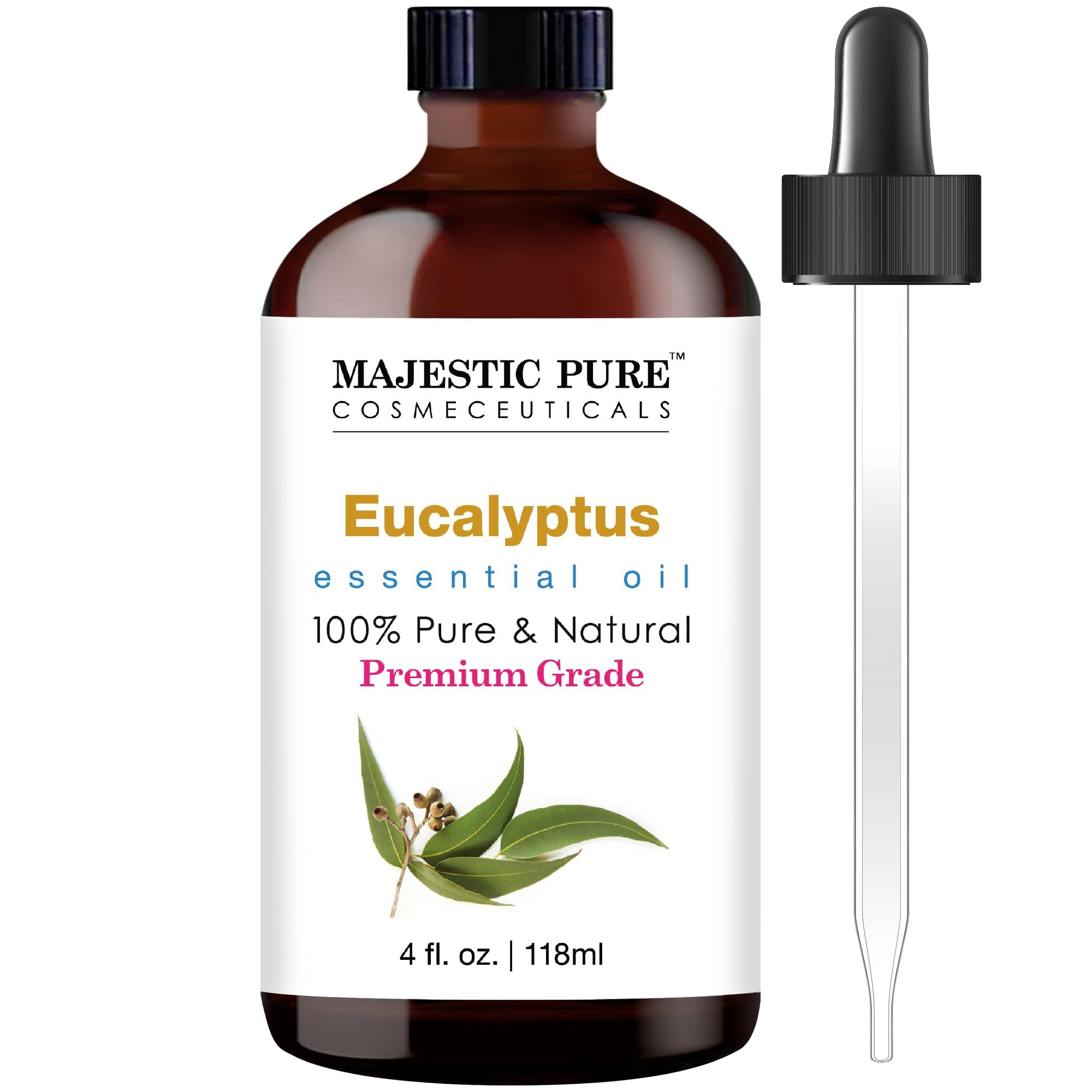 MAJESTIC PURE Eucalyptus Essential Oil | 100% Pure and Natural Eucalyptus Oil | Premium Grade Ess... | Amazon (US)