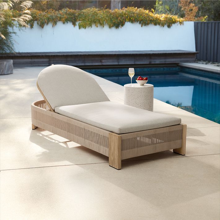 Porto Outdoor Chaise Lounge | West Elm (US)