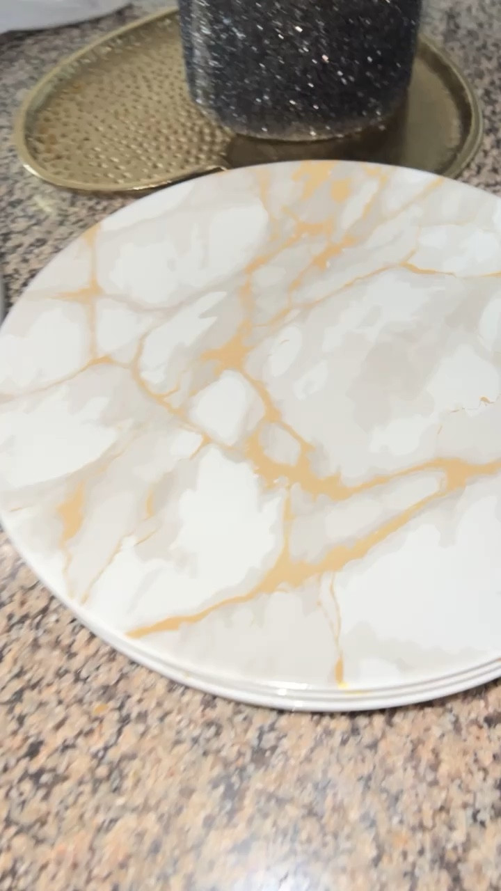 Isn’t this gold and marble set gorgeous??! This set is absolutely perfect for my loves that love to host or just moved into a new place. The Amazon link is in my bio! Here are some similar options from Wayfair and Macy’s! ✨

#LTKfindsunder50 #LTKhome #LTKsalealert