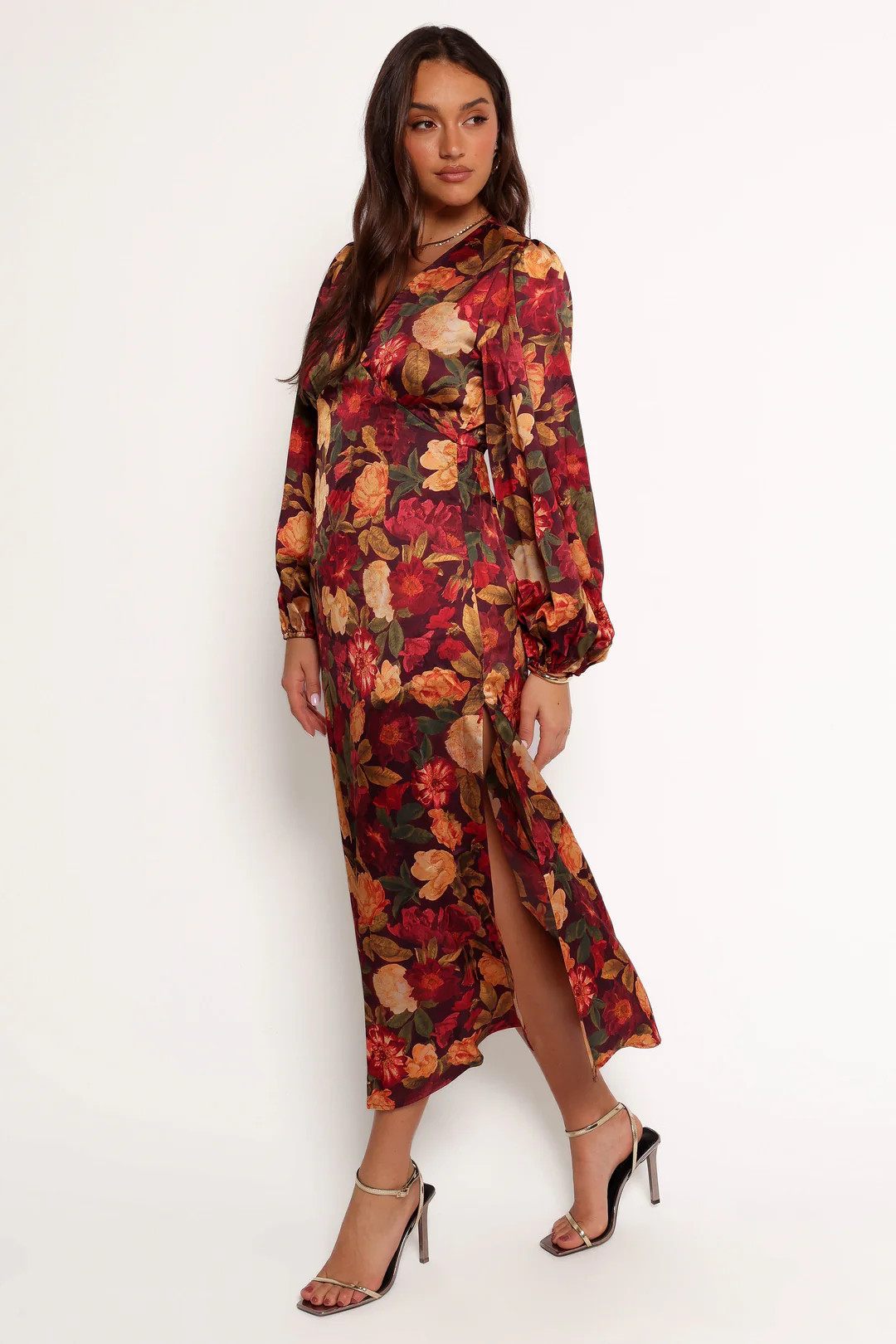 Zimmer Long Sleeve Maxi Dress - Sangria Bloom | Petal & Pup (US)