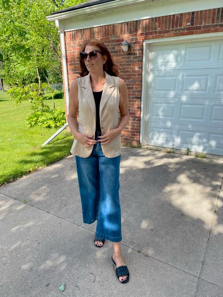 Summer outfit inspo! SHEIN vest that is so gooood!!  Target tank and Amazon wide leg jeans. Perfect summer look!

#LTKSaleAlert #LTKStyleTip #LTKFindsUnder50