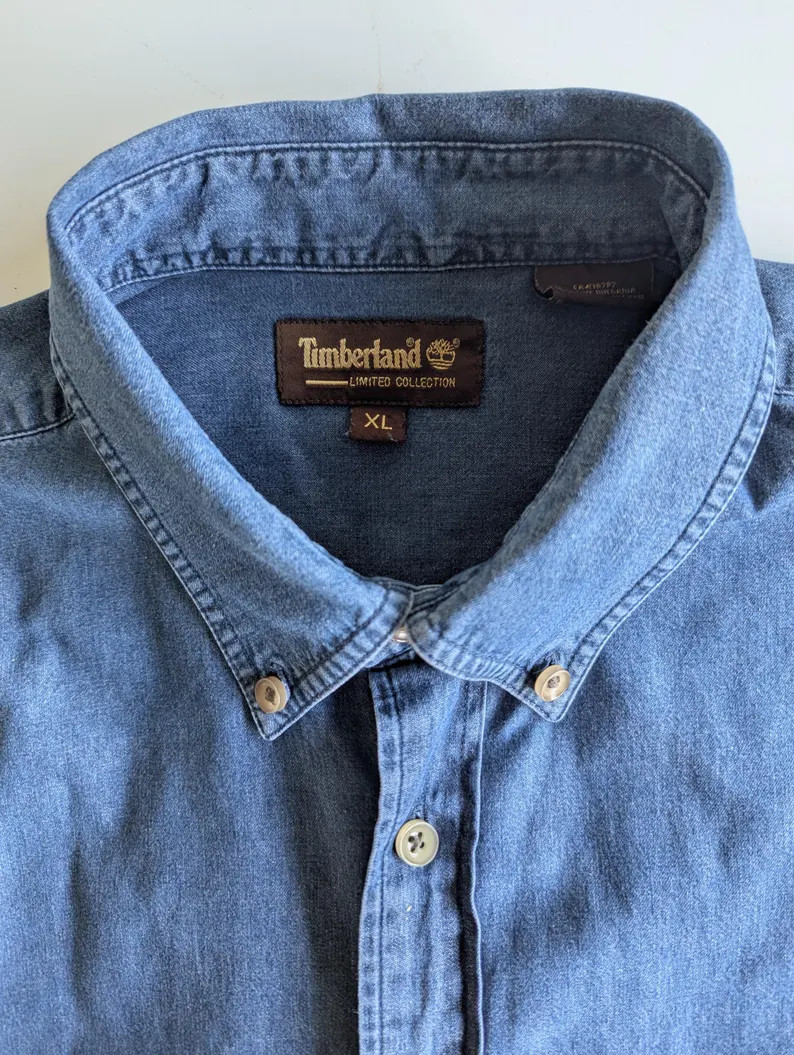 Timberland Vintage Limited Collection Denim Shirt Long Sleeves XL - Etsy | Etsy (US)