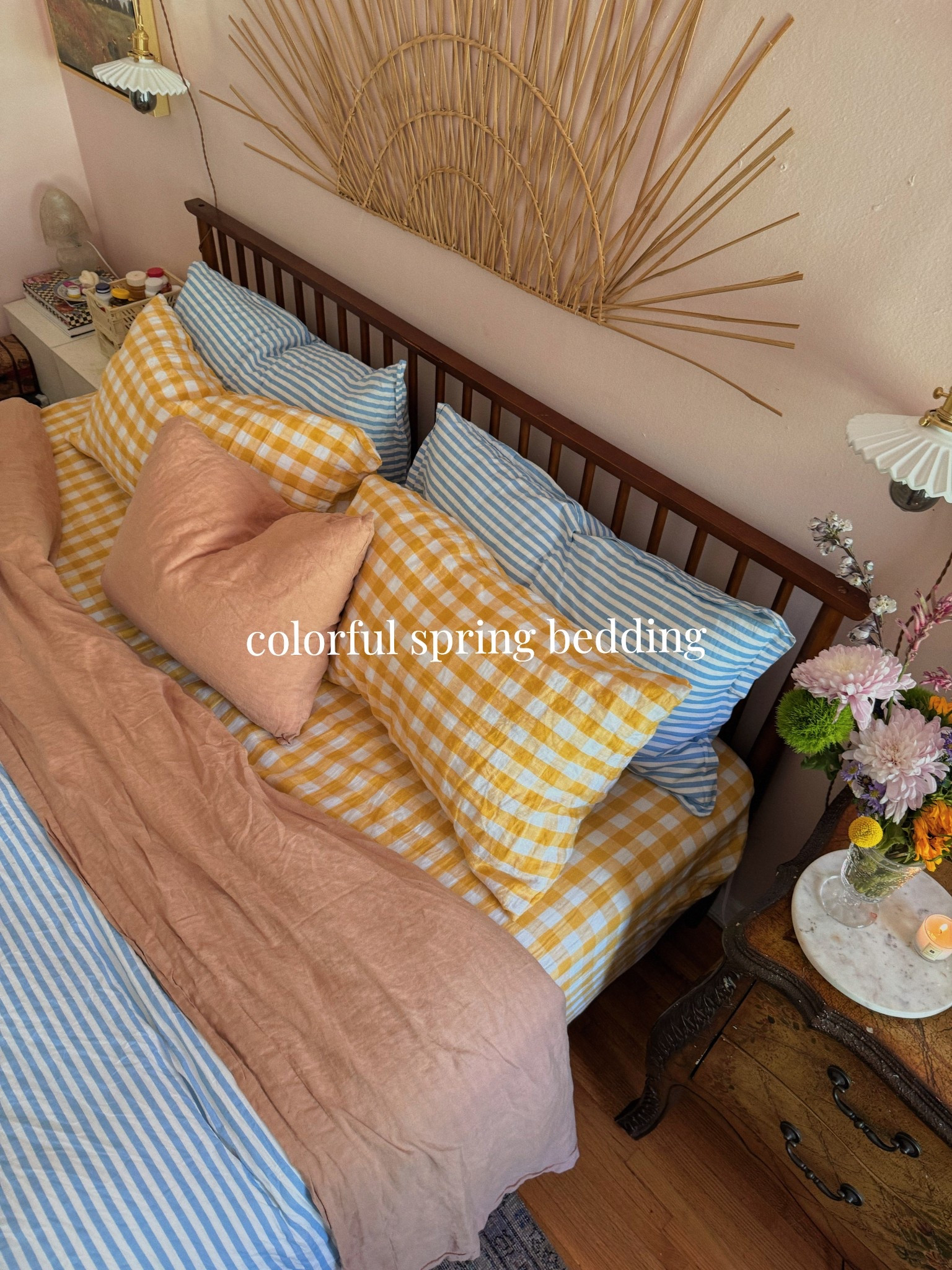 colorful spring bedding of my dreams 🌻🧺🧚🏾

#LTKHome #LTKmorningroutine #LTKSeasonal