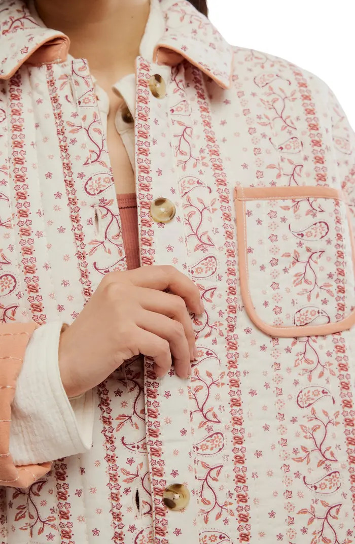 Alexie Print Boxy Quilted Jacket | Nordstrom