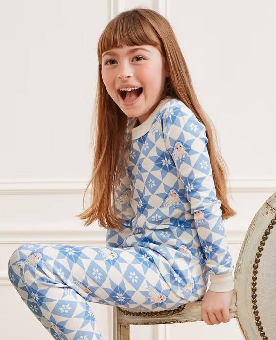 Toddler Disney Frozen HannaJams™ Pajama Set in Frozen Quilt - Elsa - 100% Organic Combed Cotton - Girls' Size 2 by Hanna Andersson | Hanna Andersson