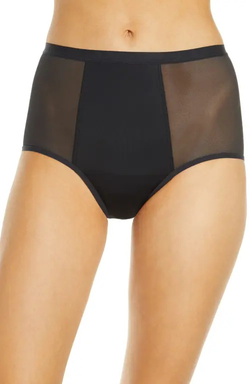 Thinx High Waist Period Moderate Absorbency Underwear in Black at Nordstrom, Size Small | Nordstrom