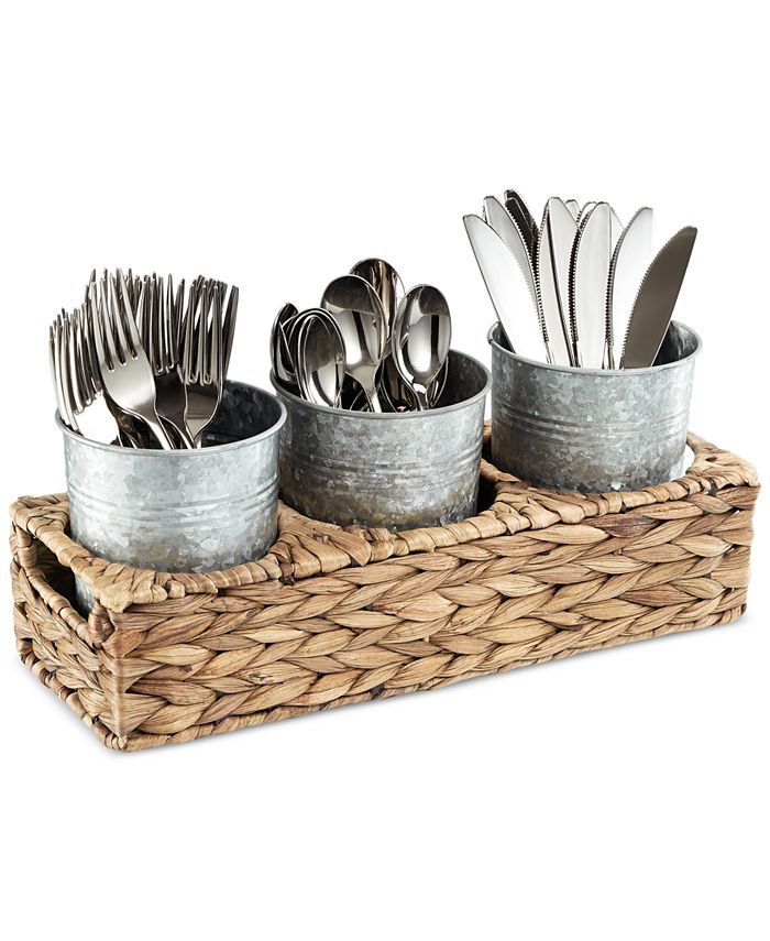 4-Pc. Masonware Garden Terrace Flatware Caddy | Macys (US)