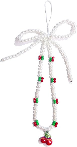 Phone Charms Phone Strap Cute Cherry Butterfly Cell Phone Lanyard Wrist Strap Phone Case Accessor... | Amazon (US)
