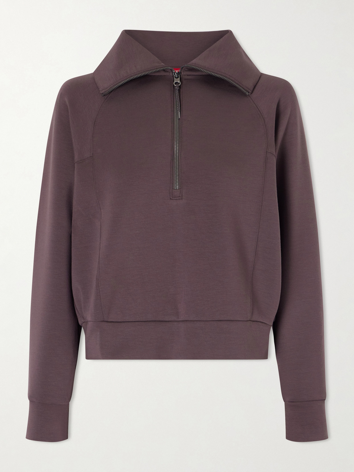 Spanx - Spanx Airessentials Stretch-jersey Half-zip Sweatshirt - Brown | NET-A-PORTER (US)