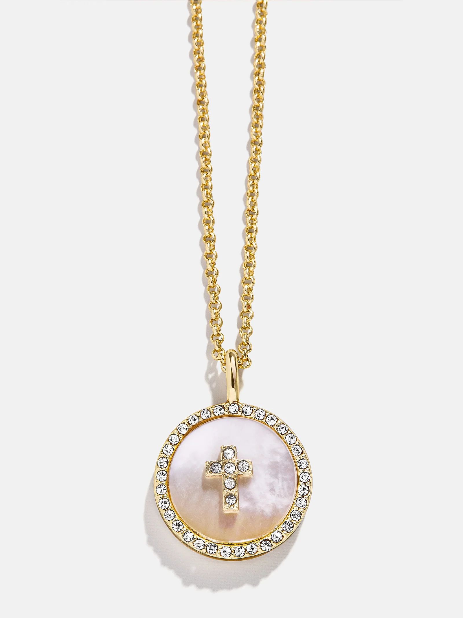 Semi-Precious Custom Medallion - Mother Of Pearl | BaubleBar (US)