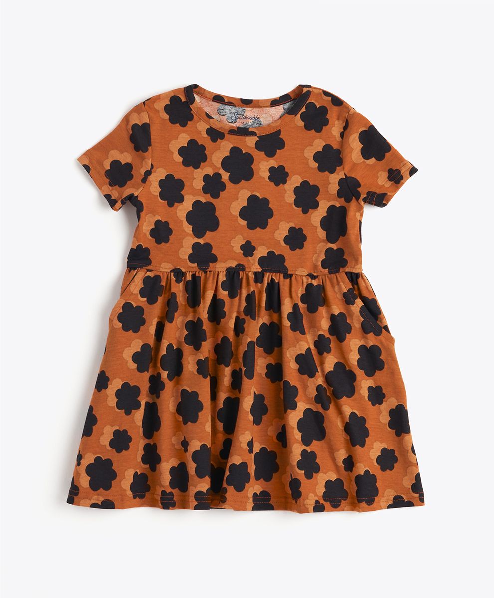 Kid's Leopard Twirly Pocket Dress 10/12 | Pact Apparel
