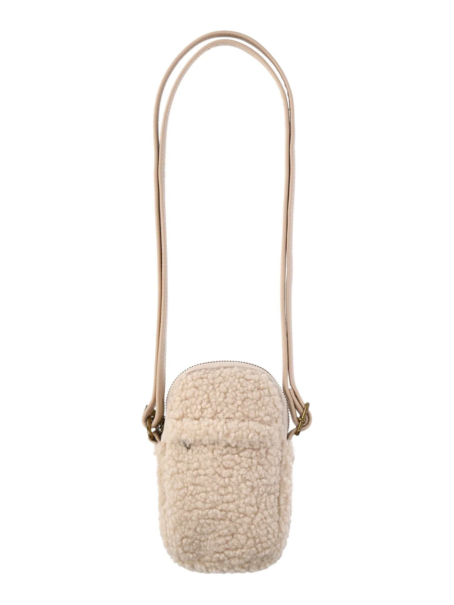 No Boundaries Faux Shearling Mini Crossbody Bag, Women's | Walmart (US)