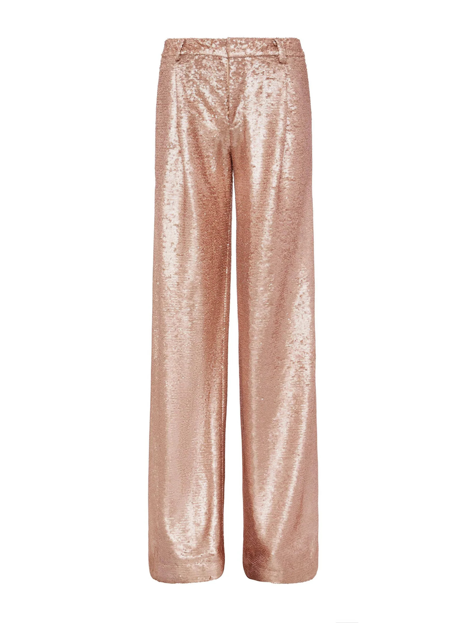 L'AGENCE - Allanah Sequin Trouser in Beige Sequin | L'Agence