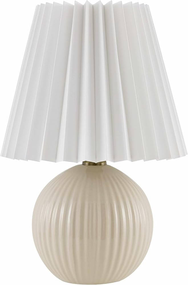 Shahrekord Contemporary Geometric Ceramic Bedside Table Lamp for Bedroom Nightstand - Modern End ... | Amazon (US)