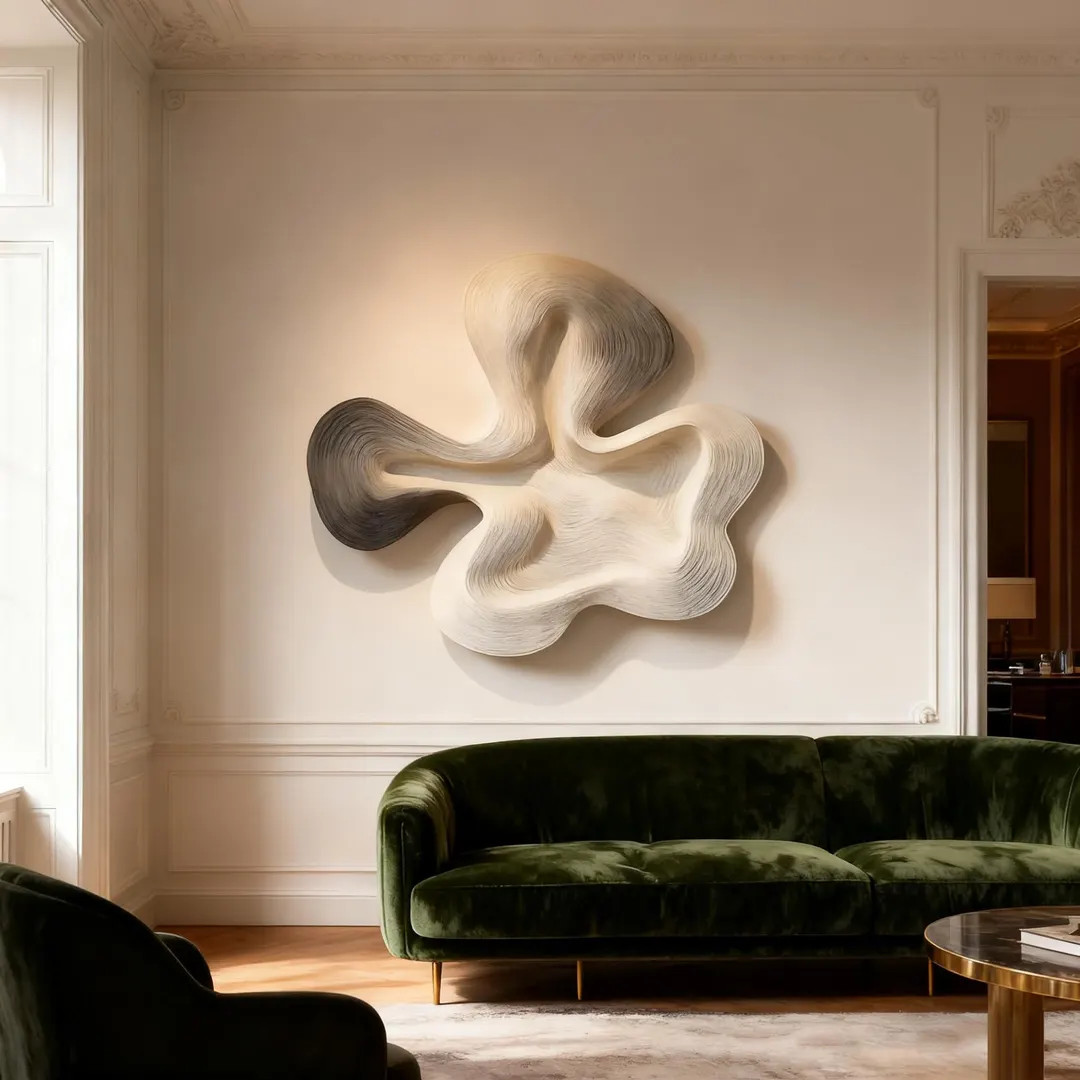 Soft Flow 3D Wall Sculpture, Pastel Gradient MDF Wood Art - Etsy | Etsy (US)