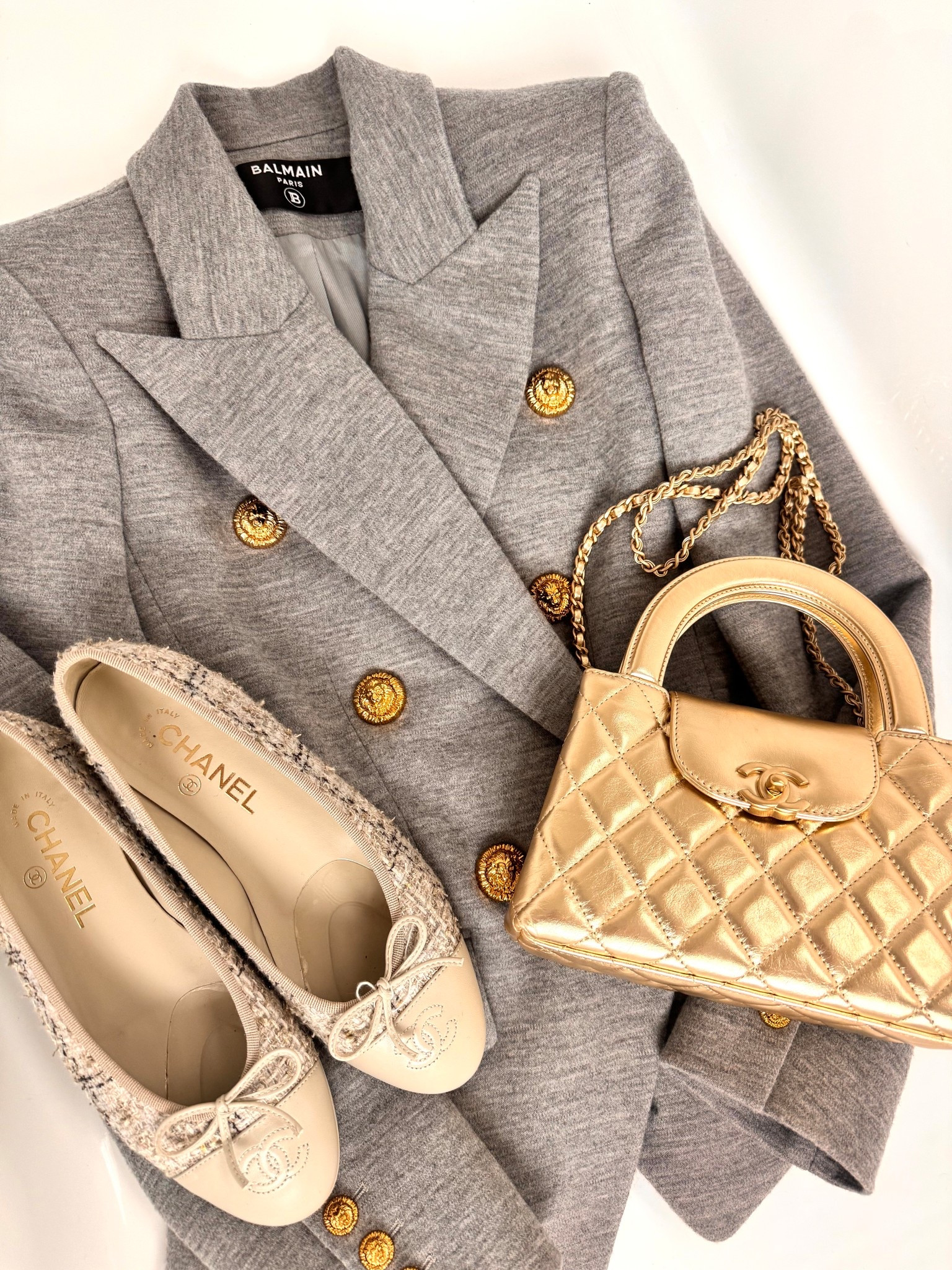 Slate with a touch of shine ✨ 
It’s easy to blame the winter weather for a boring outfit, but this is where fun accessories come in! I love a classic tailored piece like a blazer or structured knit elevated with texture like tweed or shearling and a touch of metallic. Finish off the look with a brooch or any jewelry piece that personalizes your look. 

#LTKSeasonal #LTKWorkwear #LTKootd