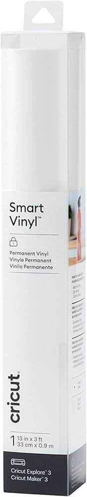 Cricut Smart Permanent Vinyl (13in x 3ft, White) for Cricut Explore 3 and Maker 3, Create DIY Pro... | Amazon (US)