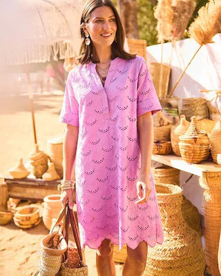 Eyelet Popover Shirtdress | Chico's