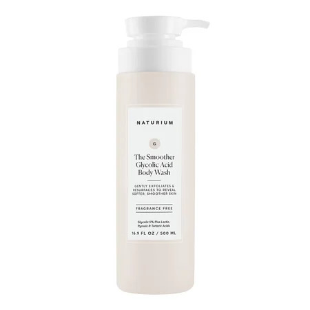 Naturium The Smoother Glycolic Acid Exfoliating Body Wash, Soft Smoothing Cleanser, 16.9 fl oz | Walmart (US)