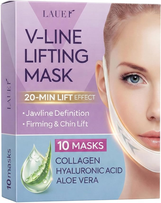 V Shaped Contouring Face Mask Line Shaping Lifting Belt Neck Reduction Jawline Lift Tape Enhancer... | Amazon (US)