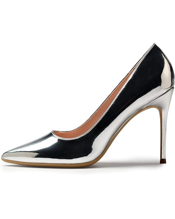 GENSHUO High Heels Pumps for Women Closed Toe,Sexy Pointy Stiletto Heels 4 Inch,Party Prom Dress ... | Amazon (US)
